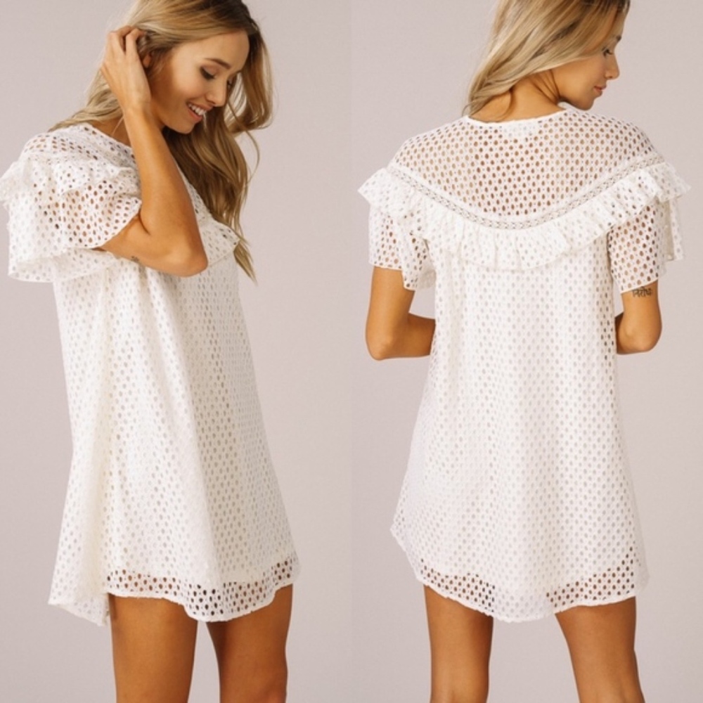 Natural Lace Yoke Dress - Picture 3 of 4